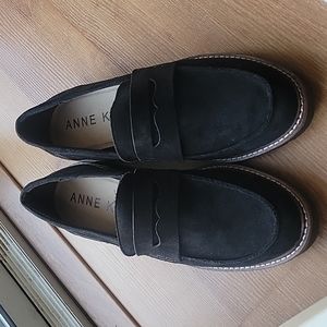 Anne Klein Everly Black Loafer Suede size 8.